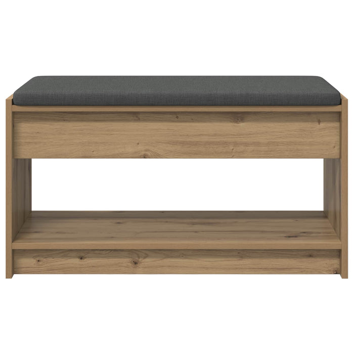 Bancă pentru pantofi cu pernă Stejar Artizanal 83 x 38 x 45 cm WALTI