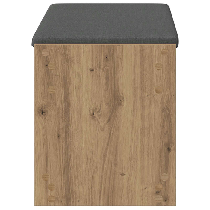 Bancă pentru pantofi cu pernă Stejar Artizanal 83 x 38 x 45 cm WALTI
