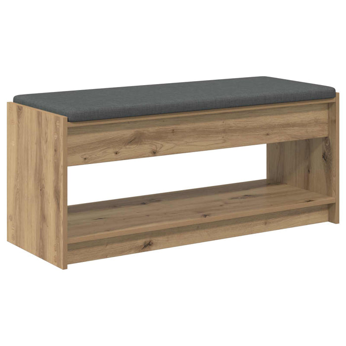 Bancă pentru pantofi cu pernă Stejar Artizanal 103 x 38 x 45 cm WALTI