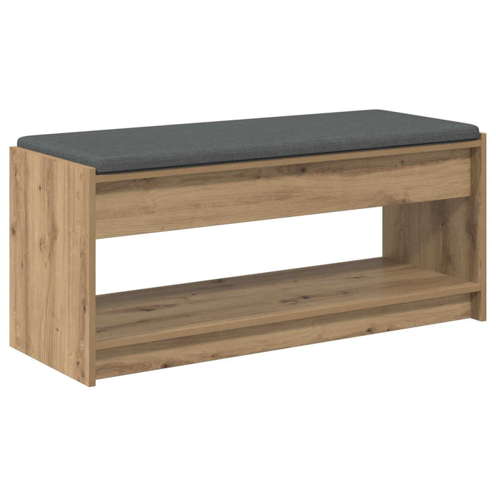 Bancă pentru pantofi cu pernă Stejar Artizanal 103 x 38 x 45 cm WALTI