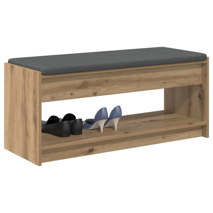 Bancă pentru pantofi cu pernă Stejar Artizanal 103 x 38 x 45 cm WALTI