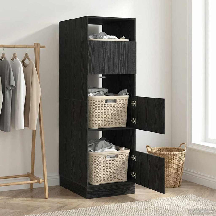 Dulap de rufe Stejar Negru 50 x 68 x 162 cm Lemn compozit - WALTI WALTI
