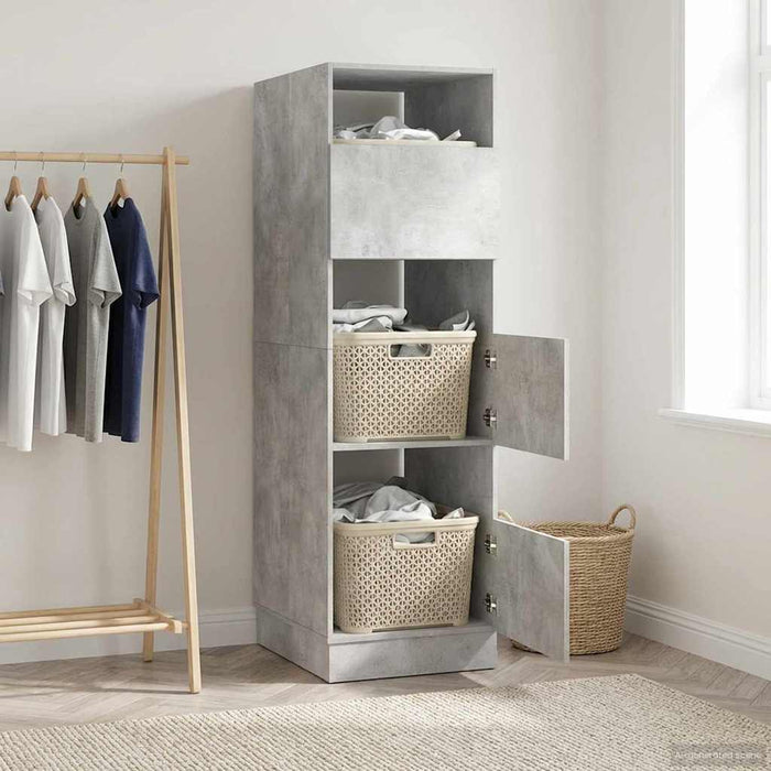 Dulap de rufe cu ușă Beton 50 x 68 x 162 cm Lemn compozit - WALTI WALTI