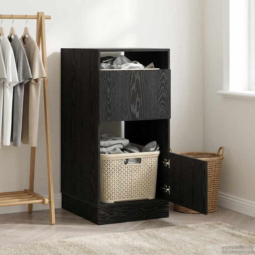 Dulap de rufe Stejar Negru 50 x 68 x 102 cm Lemn compozit - WALTI WALTI