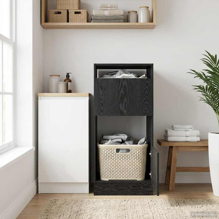 Dulap de rufe Stejar Negru 50 x 68 x 102 cm Lemn compozit - WALTI WALTI