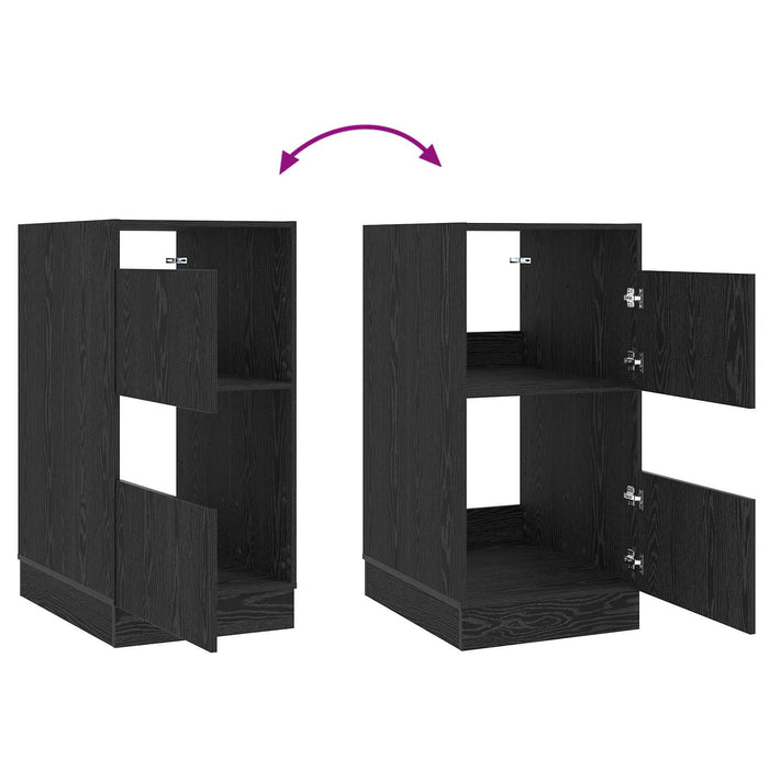 Dulap de rufe Stejar Negru 50 x 68 x 102 cm Lemn compozit - WALTI WALTI