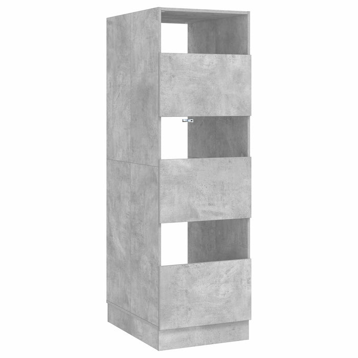 Set dulap de rufe cu depozitare 2 buc. Beton Lemn prelucrat WALTI