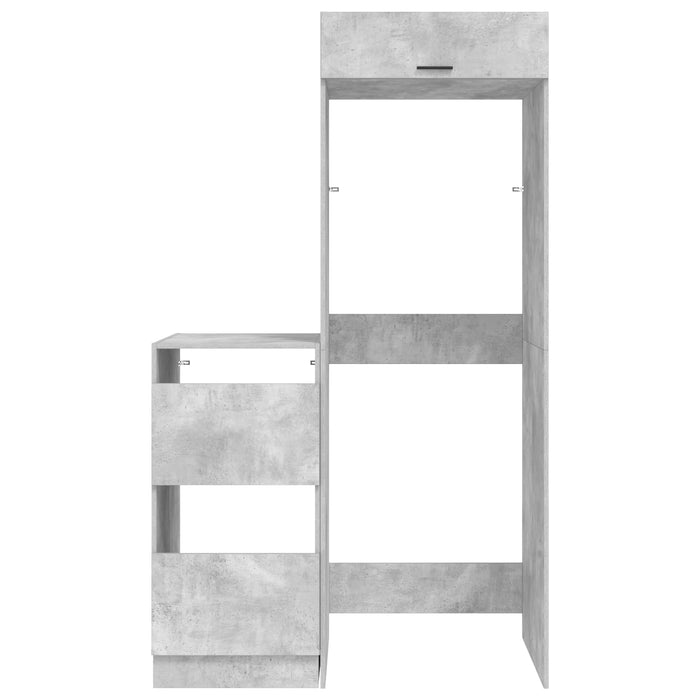 Set dulap de rufe cu depozitare 2 buc. Beton Lemn prelucrat WALTI