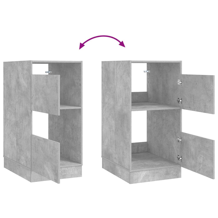 Set dulap de rufe cu depozitare 2 buc. Beton Lemn prelucrat WALTI