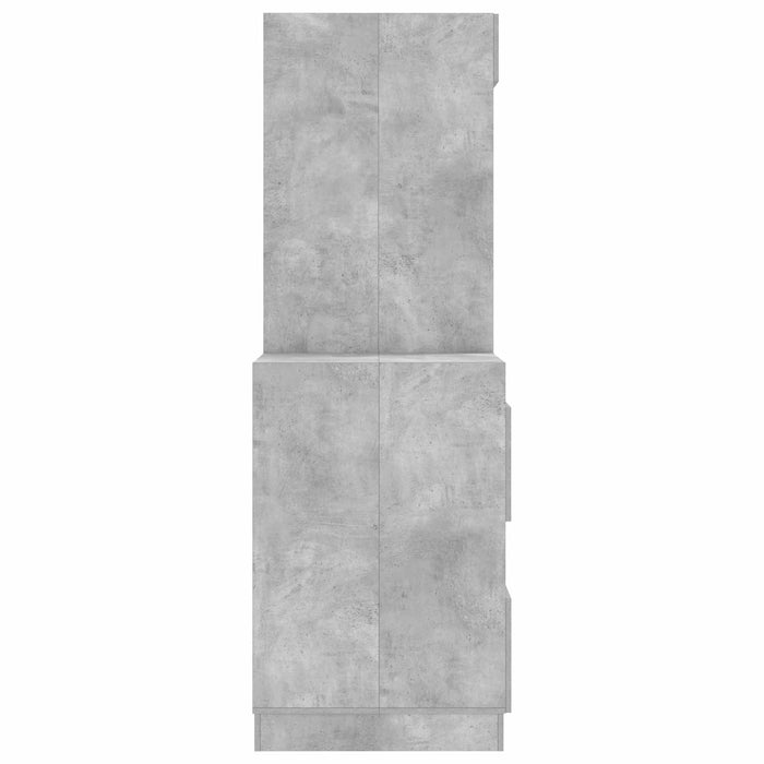 Set dulap de rufe cu depozitare 2 buc. Beton Lemn prelucrat WALTI