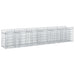 Pat ridicat din gabion 2 pcs Argintiu 300 x 50 x 60 cm - WALTI WALTI