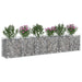 Pat ridicat din gabion 2 pcs Argintiu 300 x 50 x 60 cm - WALTI WALTI