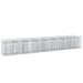 Pat ridicat din gabion 2 pcs Argintiu 400 x 50 x 60 cm - WALTI WALTI