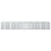 Pat ridicat din gabion 2 pcs Argintiu 400 x 50 x 60 cm - WALTI WALTI