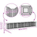 Pat ridicat din gabion 2 pcs Argintiu 400 x 50 x 60 cm - WALTI WALTI
