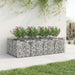 Pat ridicat din gabion 2 pcs Argintiu - WALTI WALTI