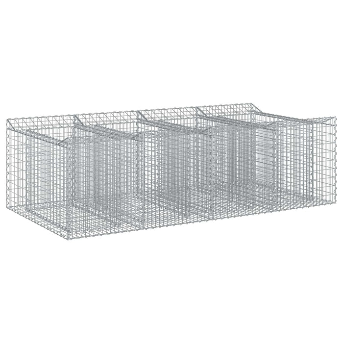 Pat ridicat din gabion 2 pcs Argintiu - WALTI WALTI