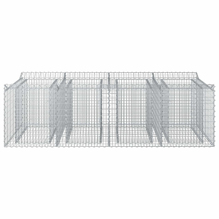 Pat ridicat din gabion 2 pcs Argintiu - WALTI WALTI