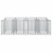 Pat ridicat din gabion 2 pcs Argintiu - WALTI WALTI