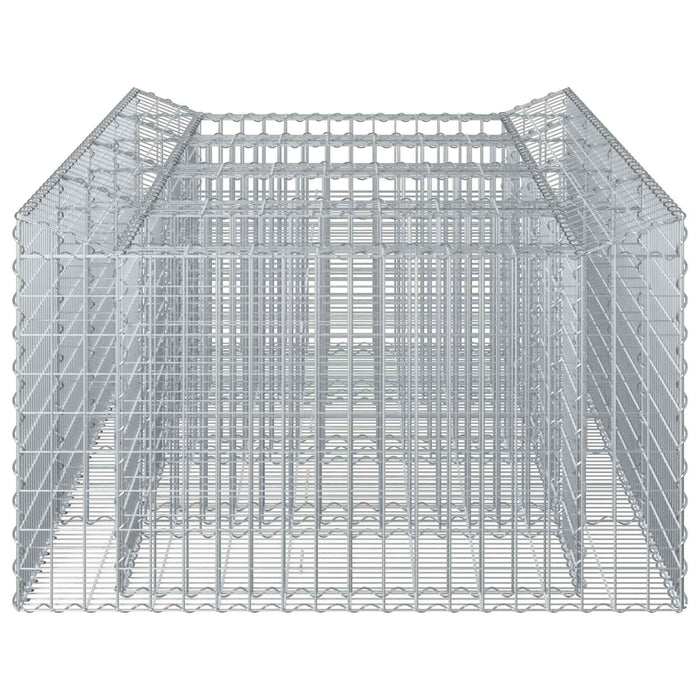 Pat ridicat din gabion 2 pcs Argintiu - WALTI WALTI