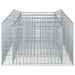 Pat ridicat din gabion 2 pcs Argintiu - WALTI WALTI