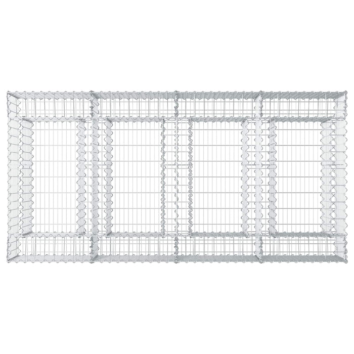 Pat ridicat din gabion 2 pcs Argintiu - WALTI WALTI