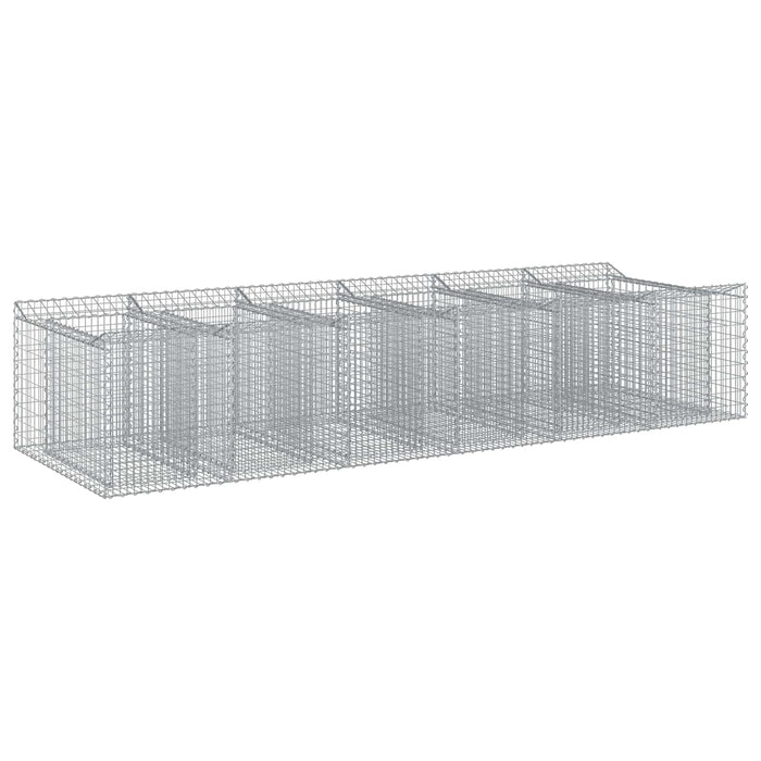 Pat ridicat din gabion 2 pcs Argintiu - WALTI WALTI