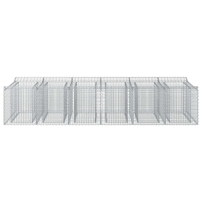 Pat ridicat din gabion 2 pcs Argintiu - WALTI WALTI