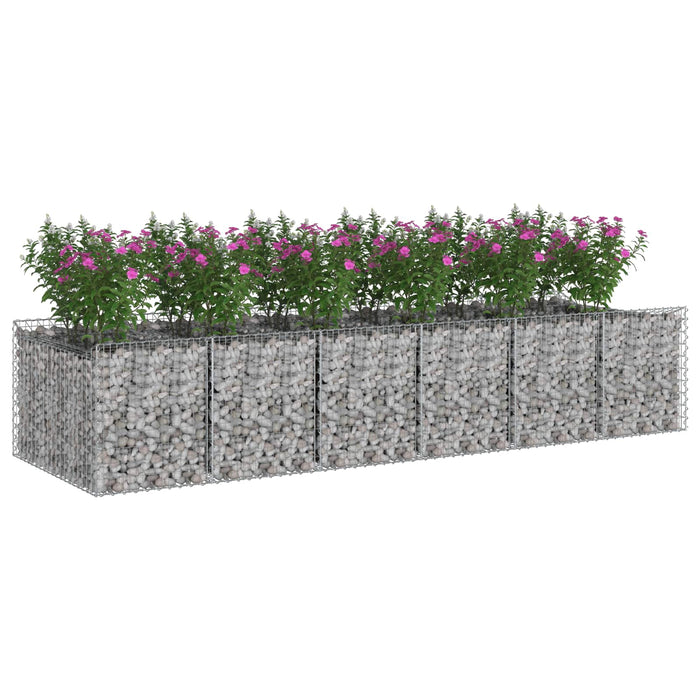 Pat ridicat din gabion 2 pcs Argintiu - WALTI WALTI