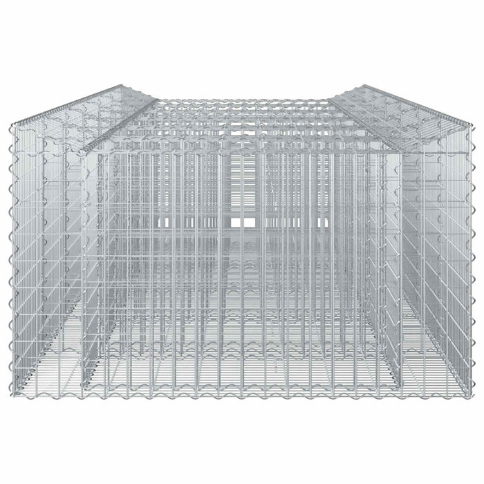 Pat ridicat din gabion 2 pcs Argintiu - WALTI WALTI
