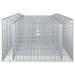 Pat ridicat din gabion 2 pcs Argintiu - WALTI WALTI
