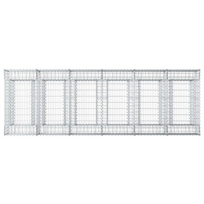 Pat ridicat din gabion 2 pcs Argintiu - WALTI WALTI