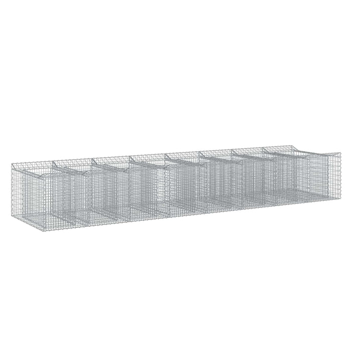 Pat ridicat din gabion 3 pcs Argintiu - WALTI WALTI