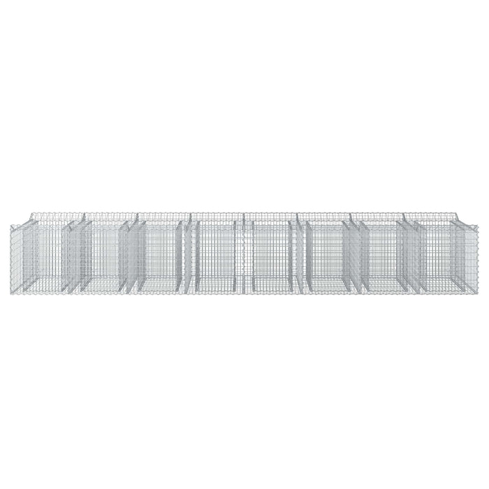 Pat ridicat din gabion 3 pcs Argintiu - WALTI WALTI