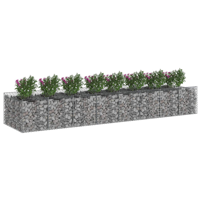 Pat ridicat din gabion 3 pcs Argintiu - WALTI WALTI