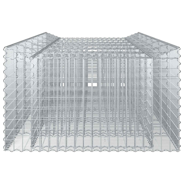 Pat ridicat din gabion 3 pcs Argintiu - WALTI WALTI