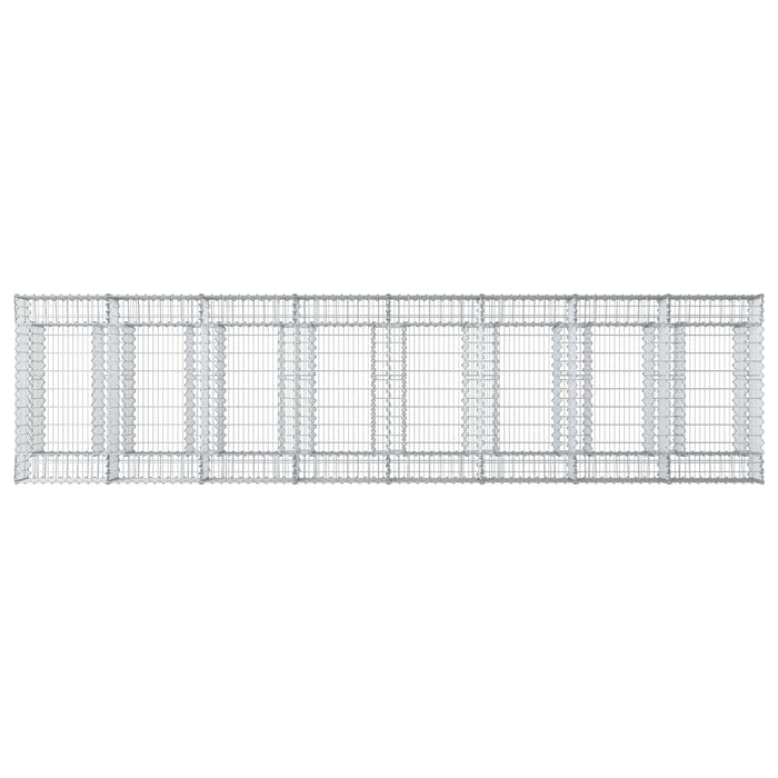 Pat ridicat din gabion 3 pcs Argintiu - WALTI WALTI