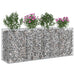 Pat ridicat din gabion 2 pcs Argintiu 200 x 50 x 80 cm - WALTI WALTI