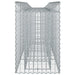 Pat ridicat din gabion 2 pcs Argintiu 200 x 50 x 80 cm - WALTI WALTI