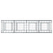 Pat ridicat din gabion 2 pcs Argintiu 200 x 50 x 80 cm - WALTI WALTI