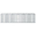 Pat ridicat din gabion 2 pcs Argintiu 300 x 50 x 80 cm - WALTI WALTI