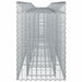 Pat ridicat din gabion 2 pcs Argintiu 300 x 50 x 80 cm - WALTI WALTI