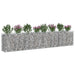 Pat ridicat din gabion 3 pcs Argintiu 400 x 50 x 80 cm - WALTI WALTI