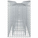 Pat ridicat din gabion 3 pcs Argintiu 400 x 50 x 80 cm - WALTI WALTI