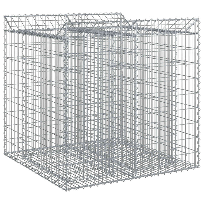 Pat ridicat din gabion 2 pcs Argintiu - WALTI WALTI
