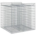 Pat ridicat din gabion 2 pcs Argintiu - WALTI WALTI
