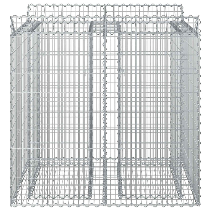 Pat ridicat din gabion 2 pcs Argintiu - WALTI WALTI