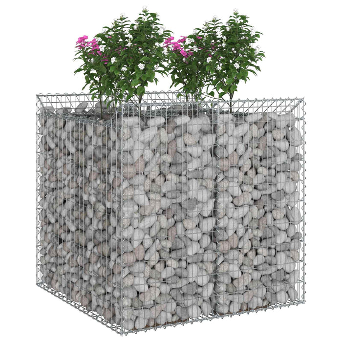 Pat ridicat din gabion 2 pcs Argintiu - WALTI WALTI