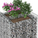 Pat ridicat din gabion 2 pcs Argintiu - WALTI WALTI