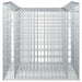 Pat ridicat din gabion 2 pcs Argintiu - WALTI WALTI